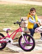 Royal Baby Bicicleta pentru copii 16 inch Galaxy G1601C RozAlb 4-6 ani cu roti ajutatoare si frana pe disc