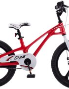 Royal Baby Bicicleta pentru copii Galaxy G1801C 18 inch RosuAlb 5-7 ani Cadru Magneziu Frane Disc Roti Ajutatoare