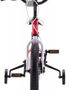 Royal Baby Bicicleta pentru copii Galaxy G1801C 18 inch RosuAlb 5-7 ani Cadru Magneziu Frane Disc Roti Ajutatoare