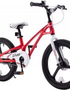 Royal Baby Bicicleta pentru copii Galaxy G1801C 18 inch RosuAlb 5-7 ani Cadru Magneziu Frane Disc Roti Ajutatoare