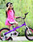 Royal Baby Bicicleta pentru copii Honey Children Mov 14 inch Frana fata C-Brake Frana spate Torpedo Roti Ajutatoare varsta 3-5 ani