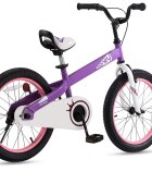 Royal Baby Bicicleta pentru copii Honey Children Mov cu ghidon reglabil cadru din otel 18 inch varsta 5-7 ani greutate suportata 80 kg