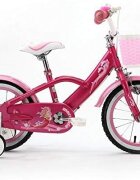 Royal Baby Bicicleta pentru copii Mermaid Roz cu roti ajutatoare varsta 5-7 ani roti 18 inch cadru din otel ghidon reglabil cosulet greutate suportata 60 Kg