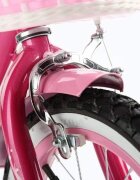 Royal Baby Bicicleta pentru copii Mermaid Roz cu roti ajutatoare varsta 5-7 ani roti 18 inch cadru din otel ghidon reglabil cosulet greutate suportata 60 Kg