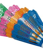 RS Toys Set 4 fluturasi badminton pentru palete din plastic flexibili pentru joc interior sau exterior