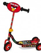 Saica Trotineta Angry Birds cu 3 roti ghidon reglabil placa antiderapanta greutate suportata 20 kg varsta 3 ani+