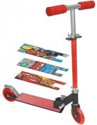 Saica Trotineta copii Cars cu 3 stickere2 roti din silicon ghidon reglabil pliabila greutate suportata 50 kg varsta 3 ani+