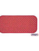 SANGER Covoras antiderapant cu ventuze pentru cada 76x34 cm rosu