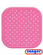SANGER Covoras antiderapant de dus cu ventuze pentru fixare 56x56 cm roz