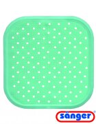 SANGER Covoras antiderapant de dus cu ventuze pentru fixare 56x56 cm verde menta