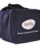 Sanity Aparat aerosoli cu compresor Inhaler Simple compact cu dimensiuni reduse geanta de transport alb