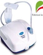 Sanity Aparat aerosoli cu compresor Inhaler Simple compact cu dimensiuni reduse geanta de transport alb
