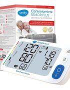 Sanity Tensiometru electronic de brat Senior Plus memorare 2 utilizatori manseta 22-32 cm detectare aritmie detectie miscarea corpului si cablu USB
