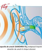 Sanohra Dopuri pentru protectia urechilor la copii pe timpul zborului cu avionul 1 an + transparente