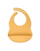 Saro Baby Baveta ajustabila din silicon cu buzunar Nordic mustard