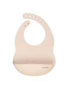 Saro Baby Baveta ajustabila din silicon cu buzunar Nordic sand