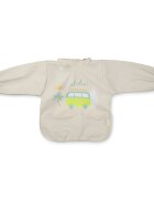 Saro Baby Baveta impermeabila cu maneci si buzunar Aloha sand