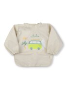 Saro Baby Baveta impermeabila cu maneci si buzunar Aloha sand