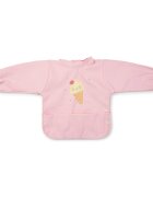 Saro Baby Baveta impermeabila cu maneci si buzunar Ice Cream pink