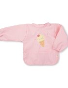 Saro Baby Baveta impermeabila cu maneci si buzunar Ice Cream pink