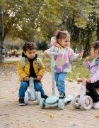 Saro Baby Bicicleta de echilibru Saro Ride Free Mint fara pedale cu 4 roti pentru stabilitate si lumina frontala pentru copii 12+ luni greutate admisa 25 kg