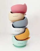 Saro Baby Bol anti-alunecare din silicon alimentar si lingurita Mint