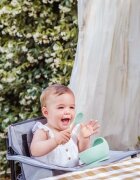 Saro Baby Bol anti-alunecare din silicon alimentar si lingurita Mint