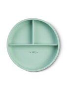 Saro Baby Farfurie divizata din silicon cu ventuza Saro Nature Food Fun mint