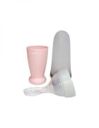 Saro Baby Lingurita cu rezervor din silicon alimentar 90 ml roz