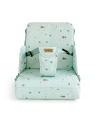 Saro Baby Scaun de masa portabil Funny Farm 2 in 1 design multifunctional geanta de mana centura de siguranta