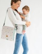 Saro Baby Scaun de masa portabil Funny Farm 2 in 1 design multifunctional geanta de mana centura de siguranta