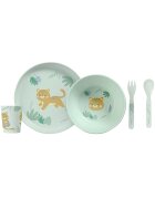 Saro Baby Set complet de masa cu 5 piese Jungle Cheetahs mint