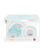 Saro Baby Set complet de masa cu 5 piese La Mar De Felices blue