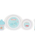 Saro Baby Set complet de masa cu 5 piese La Mar De Felices blue