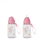 Saro Baby Sticla de apa pentru copii Saro Ice Cream 400 ml cu pai din silicon retractabil anti-picurare din tritan fara BPA