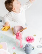 Saro Baby Sticla de apa pentru copii Saro Ice Cream 400 ml cu pai din silicon retractabil anti-picurare din tritan fara BPA