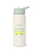 Saro Baby Sticla termica Premium pentru copii Saro Aloha 500 ml otel inoxidabil 304 fara BPA anti-condens 12h cu pai retractabil si capac etans