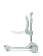 Saro Baby Trotineta evolutiva 2 in 1 Saro Cool Rider mint pliabila cu scaunel bluetooth difuzor roti LED si frana spate pentru copii 12 luni+ greutatea admisa 50 kg