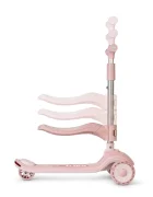Saro Baby Trotineta evolutiva 2 in 1 Saro Cool Rider pink pliabila cu scaunel bluetooth difuzor roti LED si frana spate pentru copii 12 luni+ greutatea admisa 50 kg