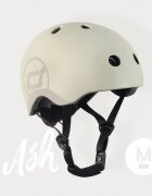 SCOOT AND RIDE Casca de protectie pentru copii cu sistem de reglare magnetic cu led Scoot Ride Ash S-M 3 ani+