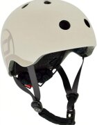 SCOOT AND RIDE Casca de protectie pentru copii cu sistem de reglare magnetic cu led Scoot Ride Ash S-M 3 ani+