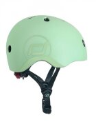 SCOOT AND RIDE Casca de protectie pentru copii cu sistem de reglare magnetic cu led Scoot Ride Kiwi S-M 3 ani+