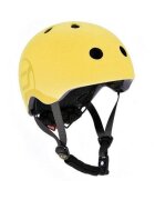 SCOOT AND RIDE Casca de protectie pentru copii cu sistem de reglare magnetic cu led Scoot Ride Lemon S-M 3 ani+
