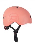 SCOOT AND RIDE Casca de protectie pentru copii cu sistem de reglare magnetic cu led Scoot Ride Peach S-M 3 ani+