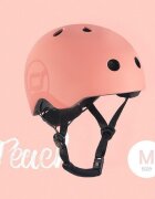 SCOOT AND RIDE Casca de protectie pentru copii cu sistem de reglare magnetic cu led Scoot Ride Peach S-M 3 ani+