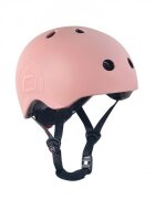 SCOOT AND RIDE Casca de protectie pentru copii cu sistem de reglare magnetic cu led Scoot Ride Rose S-M 3 ani+