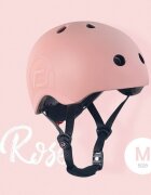 SCOOT AND RIDE Casca de protectie pentru copii cu sistem de reglare magnetic cu led Scoot Ride Rose S-M 3 ani+