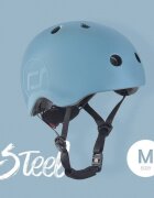 SCOOT AND RIDE Casca de protectie pentru copii cu sistem de reglare magnetic cu led Scoot Ride Steel S-M 3 ani+