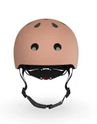 SCOOT AND RIDE Casca de protectie pentru copii cu sistem de reglare magnetic si LED Mocha S-M 51-55 cm 3 ani+