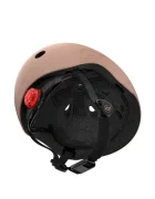 SCOOT AND RIDE Casca de protectie pentru copii cu sistem de reglare magnetic si LED Mocha S-M 51-55 cm 3 ani+